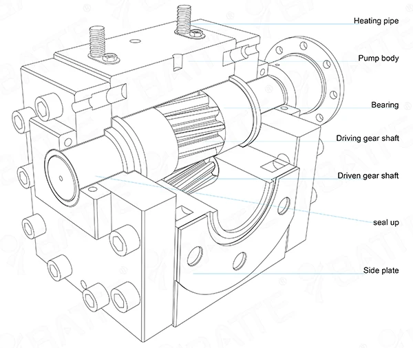 Structure diagram of melt pump 